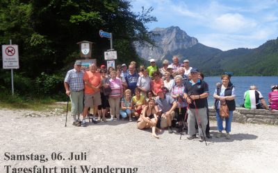 Samstag, 06. Juli 2019 Tagesfahrt mit Wanderung nach Ebensee zu den Langbathseen, mit Führung – 600 Jahre Erlachmühle in Mondsee
